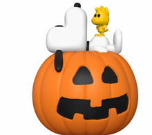 Load image into Gallery viewer, It's the Great Pumpkin Charlie Brown Snoopy & Woodstock with Pumpkin Deluxe Funko Pop! Vinyl Figure #1589