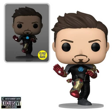 Load image into Gallery viewer, Iron Man 3 Tony Stark Suit-Up Glow-in-the-Dark Funko Pop! Vinyl Figure #1416 - Entertainment Earth Exclusive