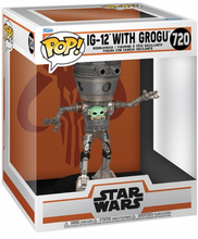 Load image into Gallery viewer, Star Wars: The Mandalorian IG-12 with Grogu Deluxe Funko Pop! Vinyl Figure #720