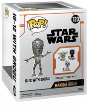 Load image into Gallery viewer, Star Wars: The Mandalorian IG-12 with Grogu Deluxe Funko Pop! Vinyl Figure #720