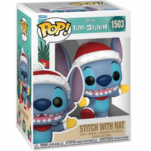 Load image into Gallery viewer, Lilo & Stitch Holiday Stitch with Hat Funko Pop! Vinyl Figure #1503