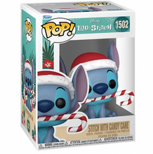 Load image into Gallery viewer, Lilo & Stitch Holiday Stitch with Candy Cane Funko Pop! Vinyl Figure #1502
