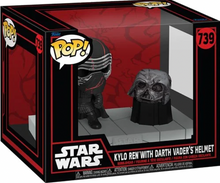Load image into Gallery viewer, Star Wars Dark Side Kylo Ren with Darth Vader's Helmet Deluxe Funko Pop! Vinyl Figure #739