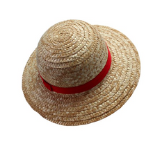 Load image into Gallery viewer, One Piece Luffy Straw Adult Size Hat