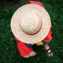 Load image into Gallery viewer, One Piece Luffy Straw Adult Size Hat