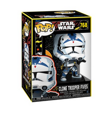 Load image into Gallery viewer, Star Wars: The Clone Wars Clone Trooper Fives (Retro) Funko Pop! Vinyl Figure #768
