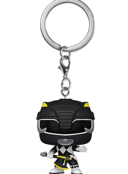 Mighty Morphin Power Rangers 30th Anniversary Black Ranger Funko Pocket Pop! Key Chain