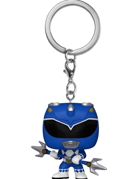 Mighty Morphin Power Rangers 30th Anniversary Blue Ranger Funko Pocket Pop! Key Chain