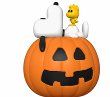 Load image into Gallery viewer, It&#39;s the Great Pumpkin Charlie Brown Snoopy &amp; Woodstock with Pumpkin Deluxe Funko Pop! Vinyl Figure #1589
