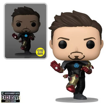 Load image into Gallery viewer, Iron Man 3 Tony Stark Suit-Up Glow-in-the-Dark Funko Pop! Vinyl Figure #1416 - Entertainment Earth Exclusive
