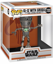 Load image into Gallery viewer, Star Wars: The Mandalorian IG-12 with Grogu Deluxe Funko Pop! Vinyl Figure #720
