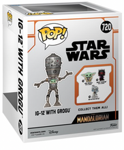 Load image into Gallery viewer, Star Wars: The Mandalorian IG-12 with Grogu Deluxe Funko Pop! Vinyl Figure #720
