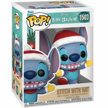 Load image into Gallery viewer, Lilo &amp; Stitch Holiday Stitch with Hat Funko Pop! Vinyl Figure #1503
