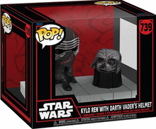 Load image into Gallery viewer, Star Wars Dark Side Kylo Ren with Darth Vader&#39;s Helmet Deluxe Funko Pop! Vinyl Figure #739
