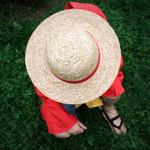 Load image into Gallery viewer, One Piece Luffy Straw Adult Size Hat
