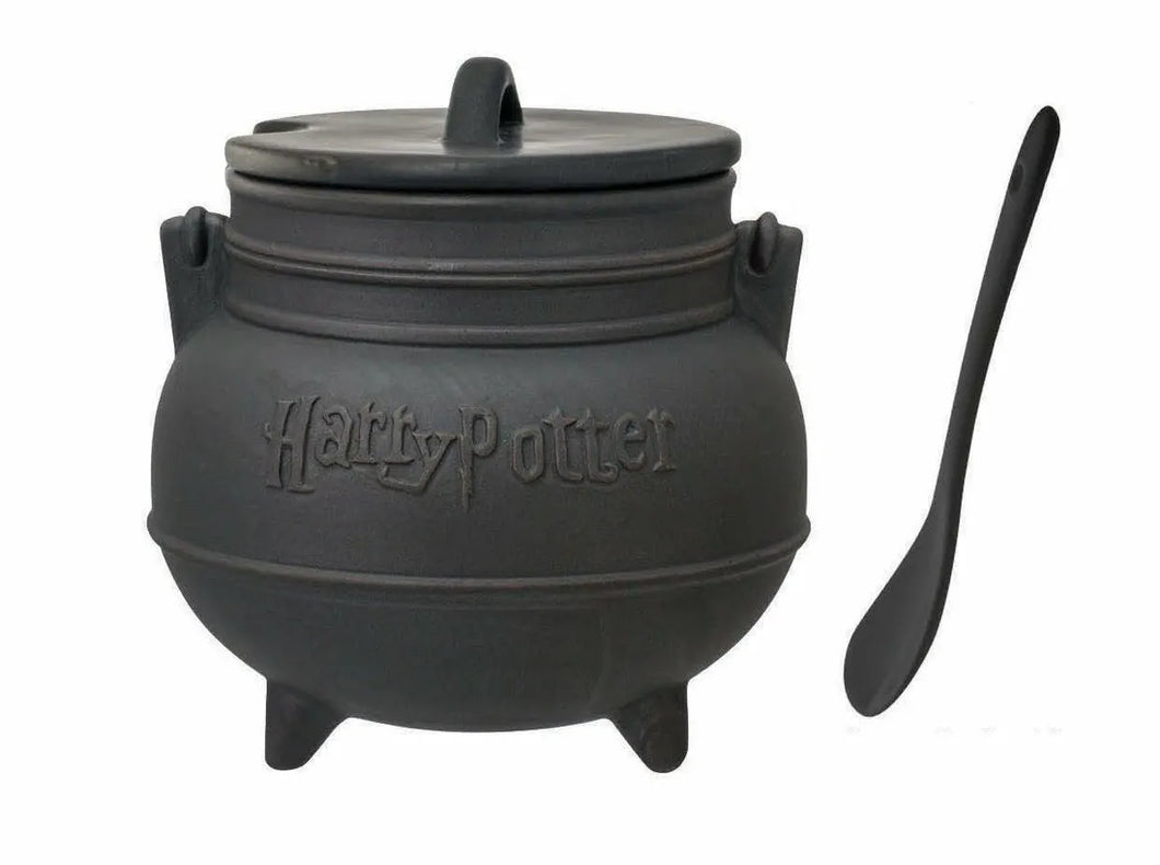 Harry Potter Black Cauldron Ceramic Soup Mug with Spoon